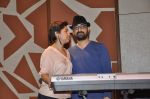 Sunidhi Chauhan with her husband Hitesh Sonik  at the recording of Amol Gupte